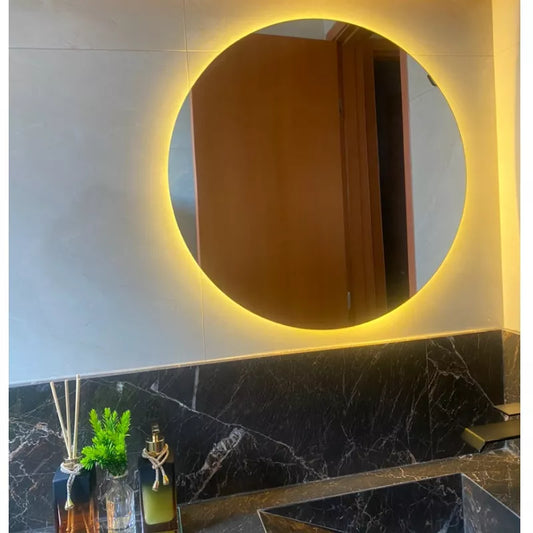 Espelho Redondo Lapidado com LED - Ilumine e Decore com Estilo